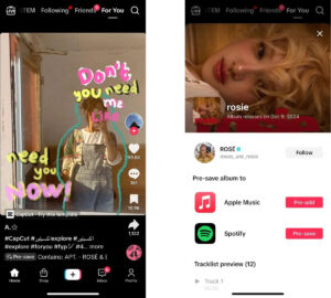 Read more about the article TikTok、プリセーブ機能をテスト開始。SpotifyとApple Musicでアルバムを事前保存が可能に